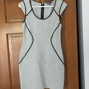 Express Bodycon dress with full length zipper in back